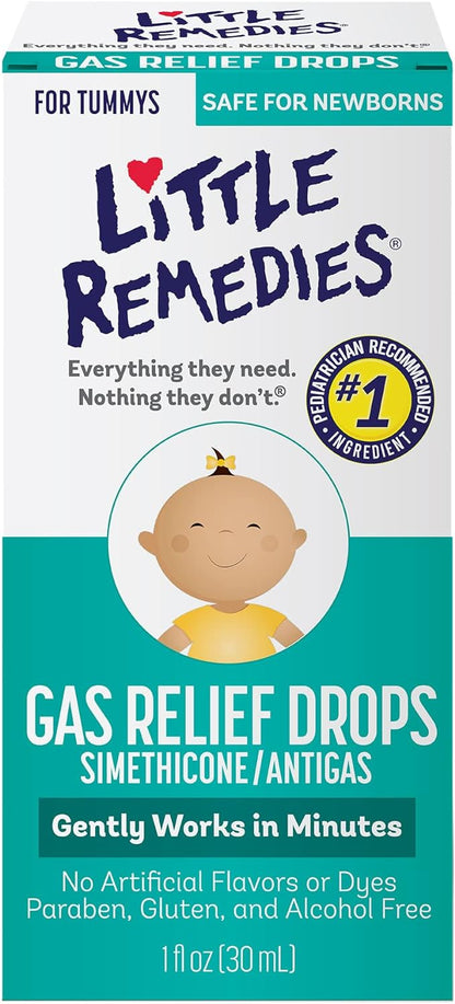 Little Remedies Gas Relief Drops, 1 fl oz & EZY DOSE Kids Oral Syringe 10 mL