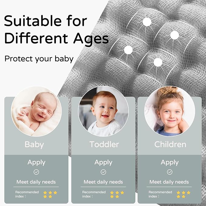 Yoofoss Hooded Baby Towels for Newborn 2 Pack 100% Muslin Cotton Baby Bath Towel with Hood for Babies, Infant, Toddler and Kids, Large 32x32Inch, Soft and Absorbent Newborn Essential