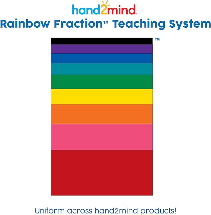 hand2mind Rainbow Fraction Measuring Cups, Fraction Manipulatives, Kids Measuring Cups, Baking Supplies For Kids, Visual Measuring Cups, Unit Fraction, For Kids Kitchen, Montessori Kitchen (Set of 9)