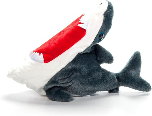 The Petting Zoo Shark Stuffed Animal Plushie Slap Bracelet, Gifts for Kids, Slapstix Sealife Animals, Shark Plush Toy, 10 inches