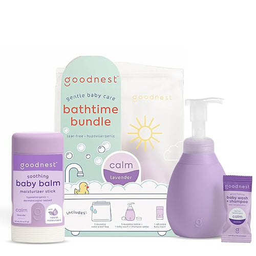 Goodnest© Newborn & Baby Bathtime Bundle, 3-in-1 Baby Shampoo + +12oz Pump
