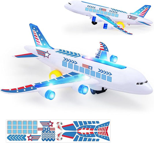Airplane Toys for Toddlers, Musical Plane Toy for Toddlers 3-7 8 9Years Old