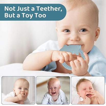 2 Packs Baby Teether Silicone Teething Toys for Babies 0-6 6 to 12 3-6 A1