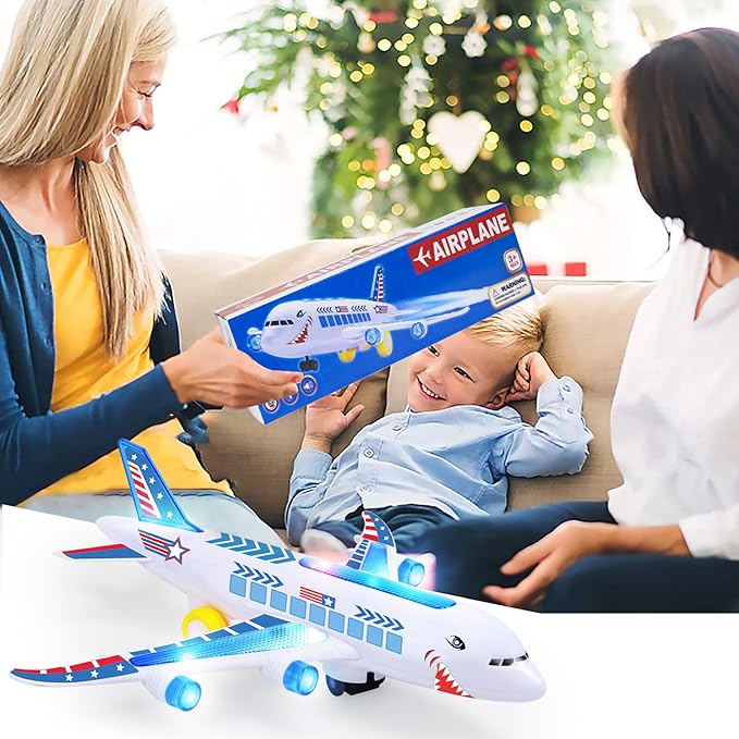 Airplane Toys for Toddlers, Musical Plane Toy for Toddlers 3-7 8 9Years Old