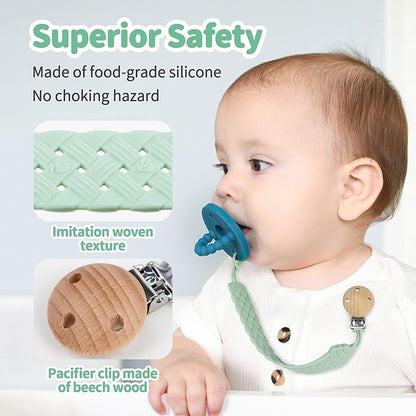 Pacifier Clip - Pacifier Holder Clip ??3 Pack Silicone