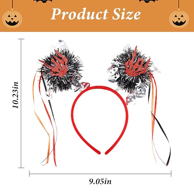Halloween Headbands for Women - 1Pcs Orange Black Halloween Pumpkin