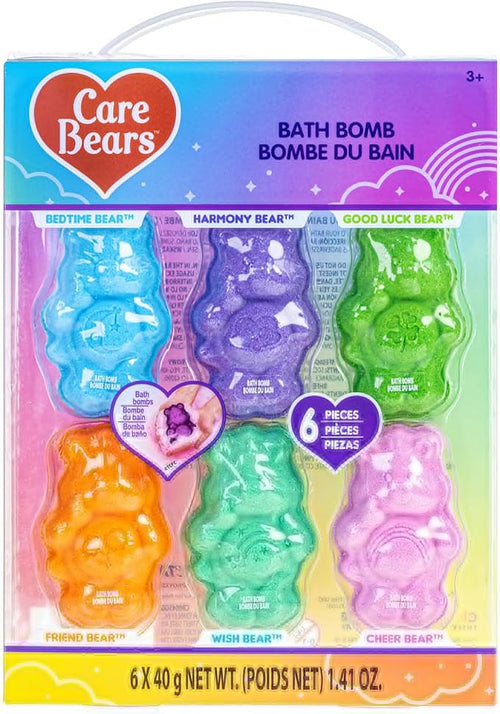 Care Bears 6 Pack Bubblegum Scented Bath Bombs - Ages 3+ Character Molded Bath Bombs – Fun & Bright Colors