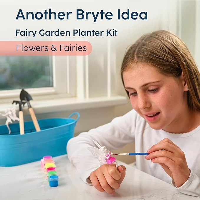 Bryte Light Up Unicorn Terrarium Kit for Kids - Grow Plant, Castle, Paint Set, Crystal Rock, Fairy Garden Lights, Arts & Crafts, STEM Activities, Birthday Gifts, Toys for Girls Aged 4–12 yrs