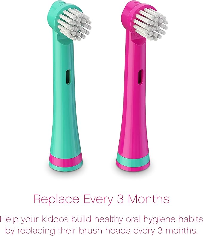 Brusheez Electronic Toothbrush Replacement Brush Heads 2 Pack (Prancy The Pony)
