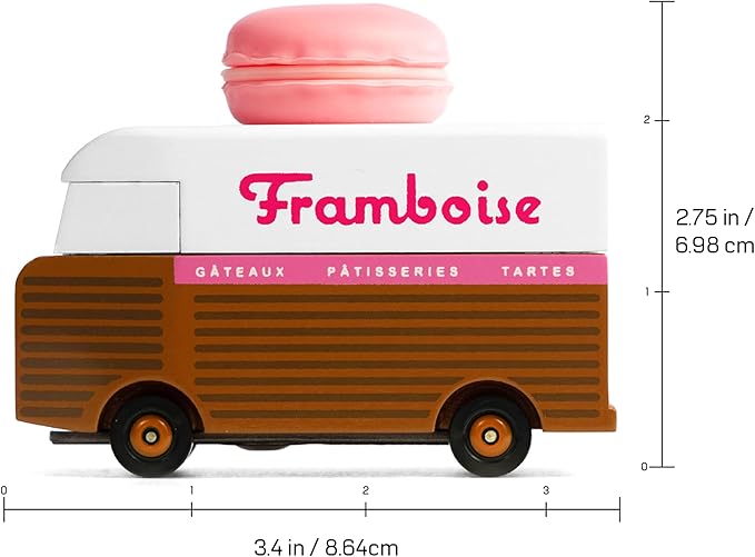 Candylab Toys CANDYCAR® Wooden Food Truck Collection - Framboise Macaron