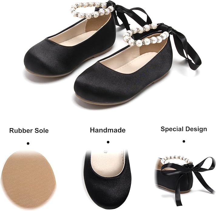 Felix & Flora Girls Toddler Little Ballet Shoes - Flower