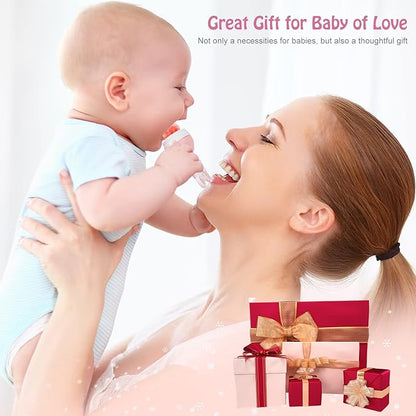 Baby Solids/Frozen Fruit Feeder Pacifier, Infant Teether Toy 4M+ 2-Pack (Bear