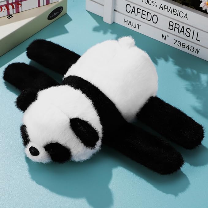 TOYANDONA Animal Slap Bracelet, 1pcs Panda Slap Bracelet Stuffed Animal Plush Slap Bracelet Hugger Panda Wristband for Kids Birthday Jungle Party Favors