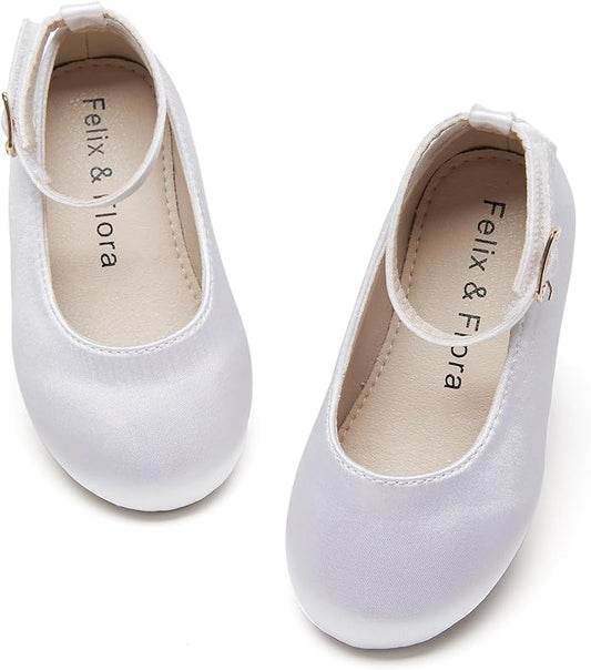 Felix & Flora Girls Toddler Little Ballet Shoes - Flower