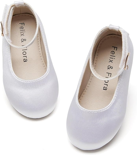 Felix & Flora Girls Toddler Little Ballet Shoes - Flower