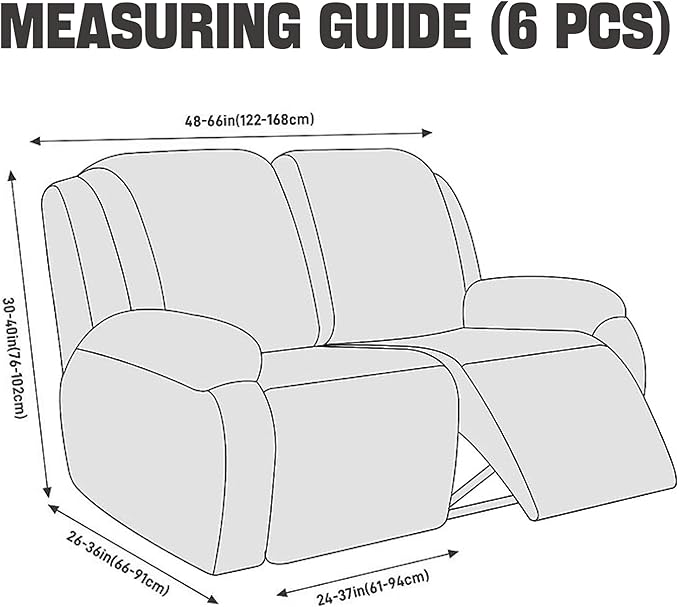 NORTHERN BROTHERS Stretchy Recliner Chair Covers, Velvet Recliner Covers, Lazy Boy Chair Cover (Brown, loveseat)
