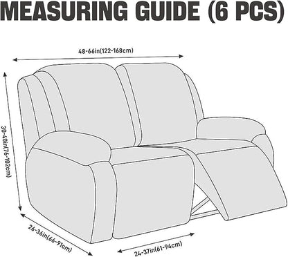 NORTHERN BROTHERS Stretchy Recliner Chair Covers, Velvet Recliner Covers, Lazy Boy Chair Cover (Dark Blue, loveseat)