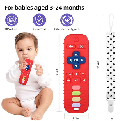 Chuya Remote Teethers Silicone Baby Teething Toys, TV Remote Teether