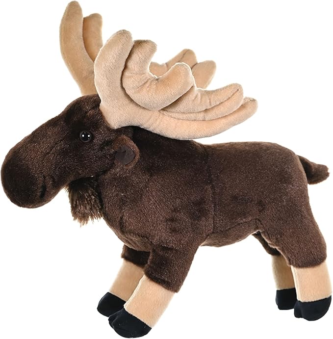 Wild Republic Moose Plush, Stuffed Animal, Plush Toy, Gifts for Kids, Cuddlekins 12"