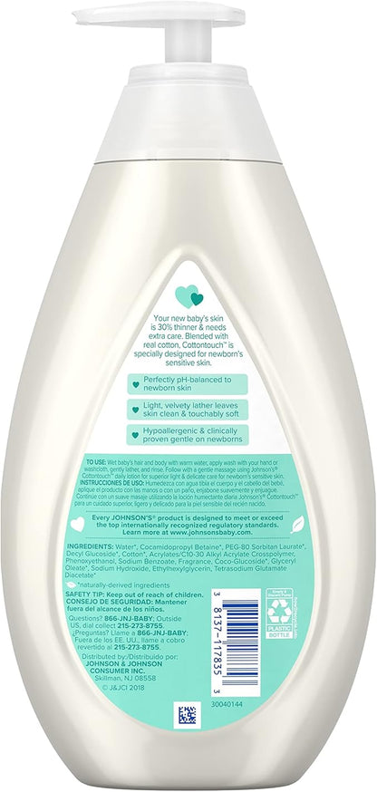 Johnson's Baby CottonTouch Newborn Baby Wash & Shampoo with No 27.1 Fl