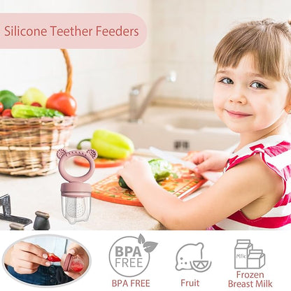 Big spinach Silicone Freezer Tray Baby Fruit Feeder Food Teething 6 Months