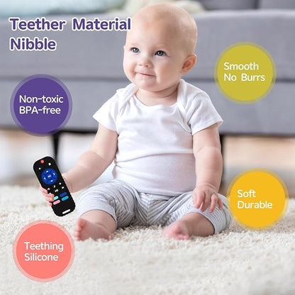 Hooku Silicone Teething Toys for Babies 0-6 Months, Teethers for Babies 6-12 Months