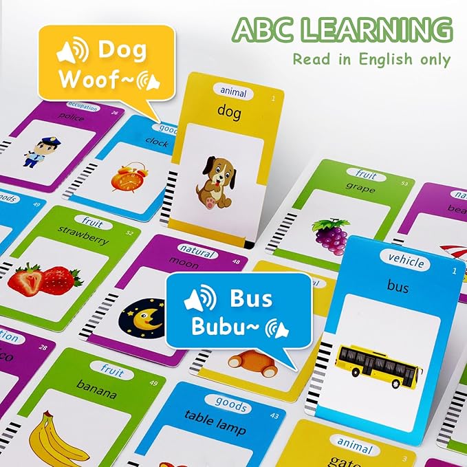 Talking Flash Cards for Toddler 510 Sight Words Early Educational Montessori Toys, Autism Sensory Toys Speech Therapy Toys for Boys Girls Gift Preschool Learning Resource (Pink_255 Cards)