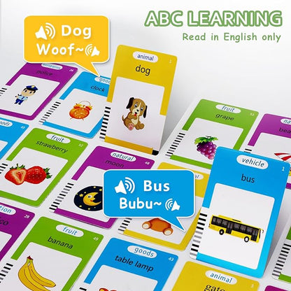 Talking Flash Cards for Toddler 510 Sight Words Early Educational Montessori Toys, Autism Sensory Toys Speech Therapy Toys for Boys Girls Gift Preschool Learning Resource (Pink_255 Cards)