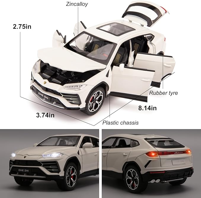BDTCTK 1:24 Lambo Urus Car Model, Diecast Pull Back Car Toy car