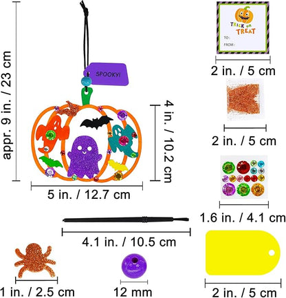 Winlyn 24 Sets Halloween Pumpkin Craft Kits DIY Wooden Pumpkin Ornaments Craft Kits Unfinished Paintable Wood Pumpkin Halloween Crafts for Kids Classroom Activities Art Project Halloween Decorations