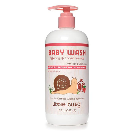 Little Twig 2-in-1 Baby Wash, Hypoallergenic Body Wash with Organic Ingredients 17 fl.