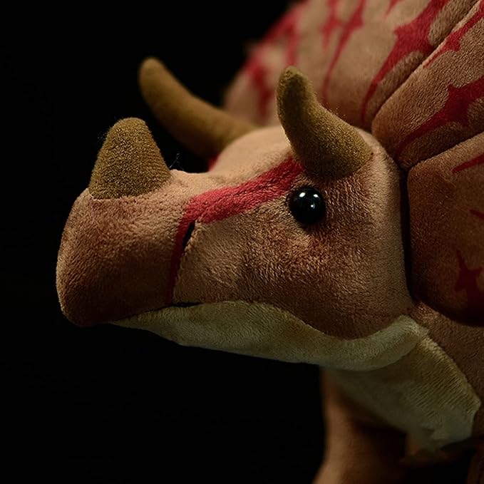ZHONGXIN MADE Simulation Triceratops Dinosaur Stuffed Animal - 15 inch Simulation Dinosaur Plush Toy, Lovely Triceratops Dinosaur Stuffed Animal Toy as Gifts for Your Kids