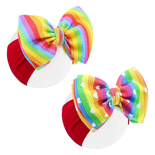 Toddler Hair Bows Gay Pride Hair Accessories, 2 Pcs 6