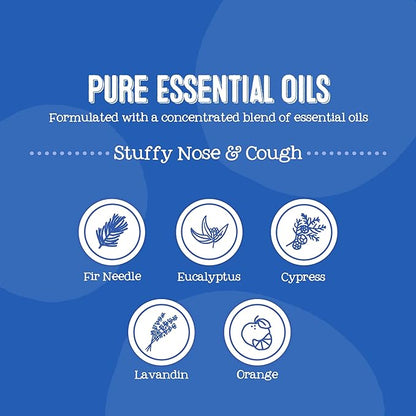 Oilogic Stuffy Nose and Cough Vapor Bath Relief for Babies & Toddlers, Essential Oil Breathe Blend - Naturally Soothes with 100% Pure Lavandin 354ml (12