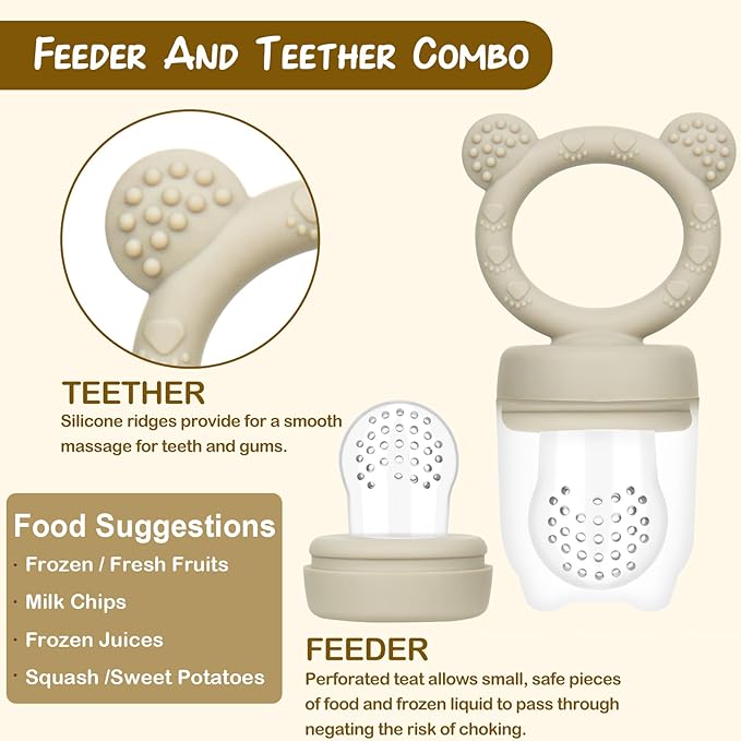 Baby Breastmilk Popsicle Molds & Baby Fruit Feeder (3 Pack), WAJIAYON Baby Food Freezer Tray Storage Containers