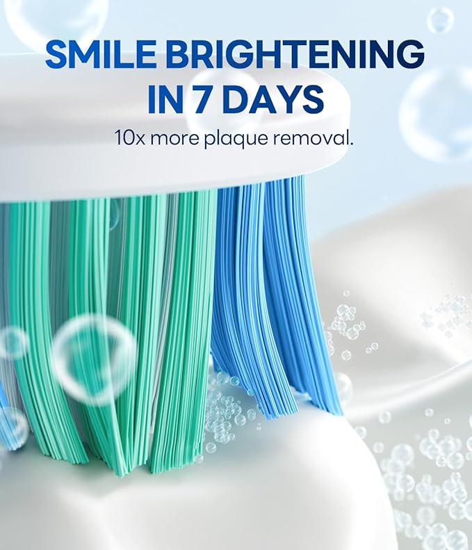 Bymore Electric Toothbrush for Adults,Kids Electric Toothbrush,Travel Sonic Kids Toothbrush with 8 Replacement Heads,Ultra Soft Rechargeable Toothbrush-Blue
