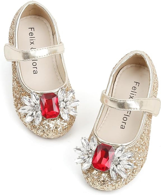 Felix & Flora Girls Toddler Little Ballet Shoes - Flower