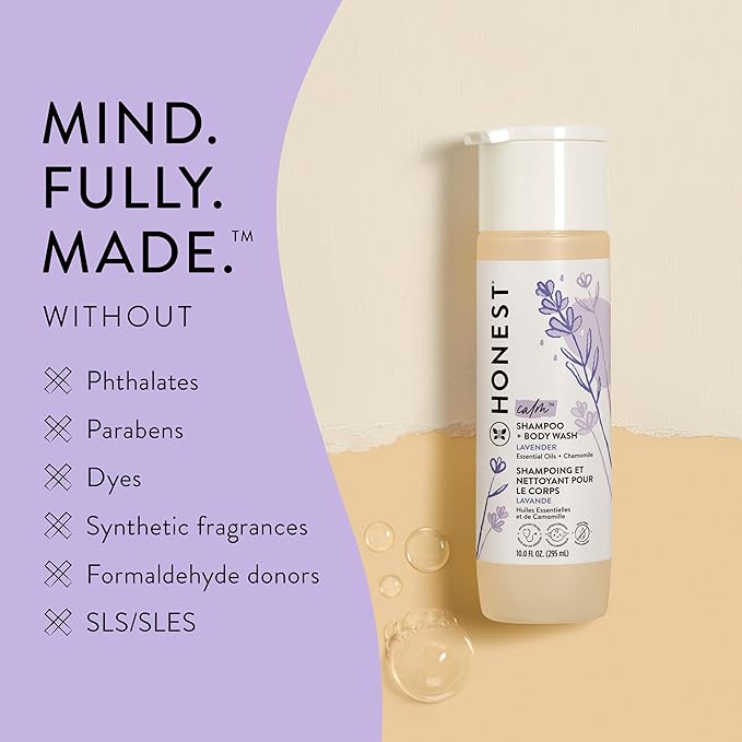 The Honest Company 2-in-1 Cleansing Shampoo + Body Wash | Gentle for Baby 18 fl