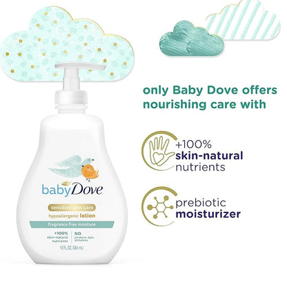 Baby Dove Sensitive Moisture Face and Body Lotion 13 oz(Pack 4)
