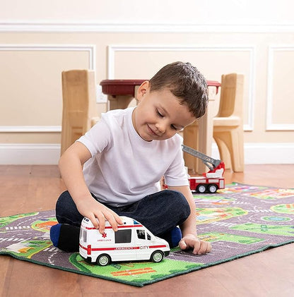 Toy To Enjoy Police & Ambulance Car Set for Boys