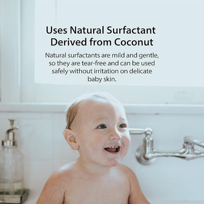 Korean Baby Shampoo & Bath with Natural Surfactants | Gentle Wash for Eczema, Cradle Cap 11.15 Fl.