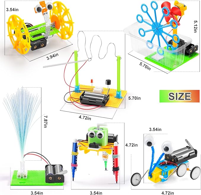 Build a Robot Kit for Kids 8-12, STEM Robotics Building Kits Electronic Robotic Projects Science Experiments, STEAM Toys for Boys Girls Engineering Activities DIY Coding Robots 6 7 8 + Year Old