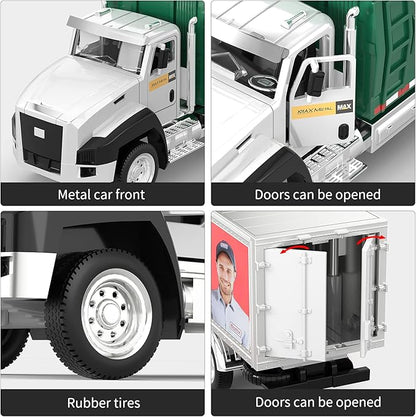TEMI 3 Pack of Diecast City Transport Vehicles, Garbage 1/50 Scale