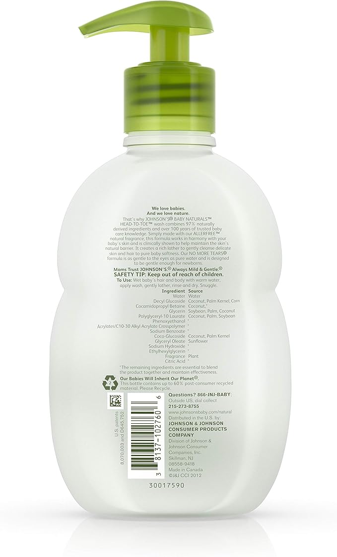 Johnson's, Baby Bath Natural head-to-toe Baby Wash 9 fl