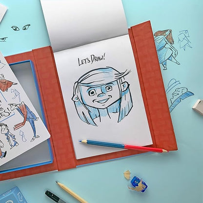 Tiger Tribe: Drawing People - Learn. Practice. Create, Drawing Set & Guide, Learn New Techniques, Art Notepad, Pen, Pencils & More, Kids Ages 5+