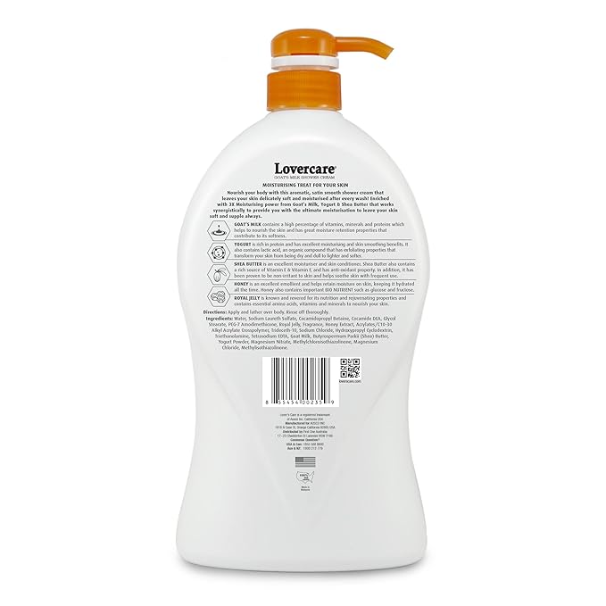 Lovercare Goat's Milk Moisturizing Body Wash Shower Cream Royal Jelly 40.7 Fl