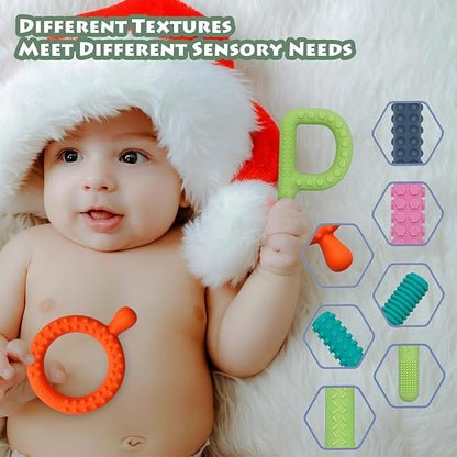 Sensory Toys for Kids with Autism, 5 Pack Autism Toys Silicone Baby Teething Toys for ADHD