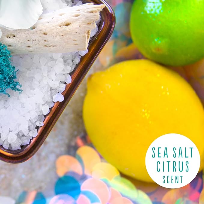 Hallu Mermaid Large Bath Bomb, Citrus Peony and Amber Scent 140 g, 8