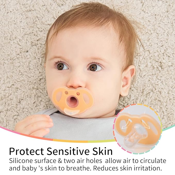 Mombella Koala Pacifiers 0-3 Months, Silicone Baby Pacifier for Breastfed Babies