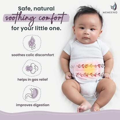 Baby Belly Band for Gas & Colic Baby Relief - Self Heating Belly Band Baby Belly Button Band Colic Band Tummy Wrap for Babies Colic Belt Baby Gas Wrap Colic Baby Relief Newborn
